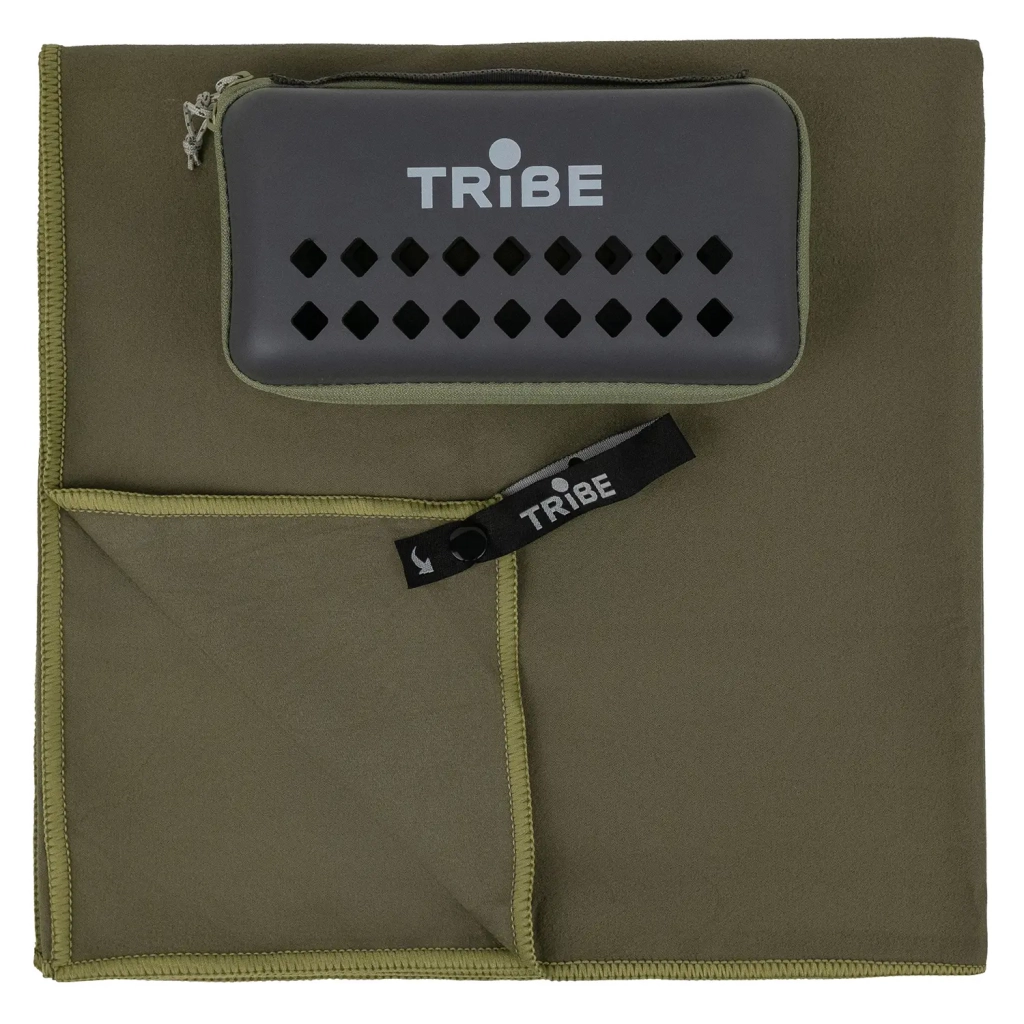 Туристичний рушник Tribe з мікрофібри в чохлі Pocket Towel 60х120 L Army-green (T-LC-0001-L-army-green) - picture 1