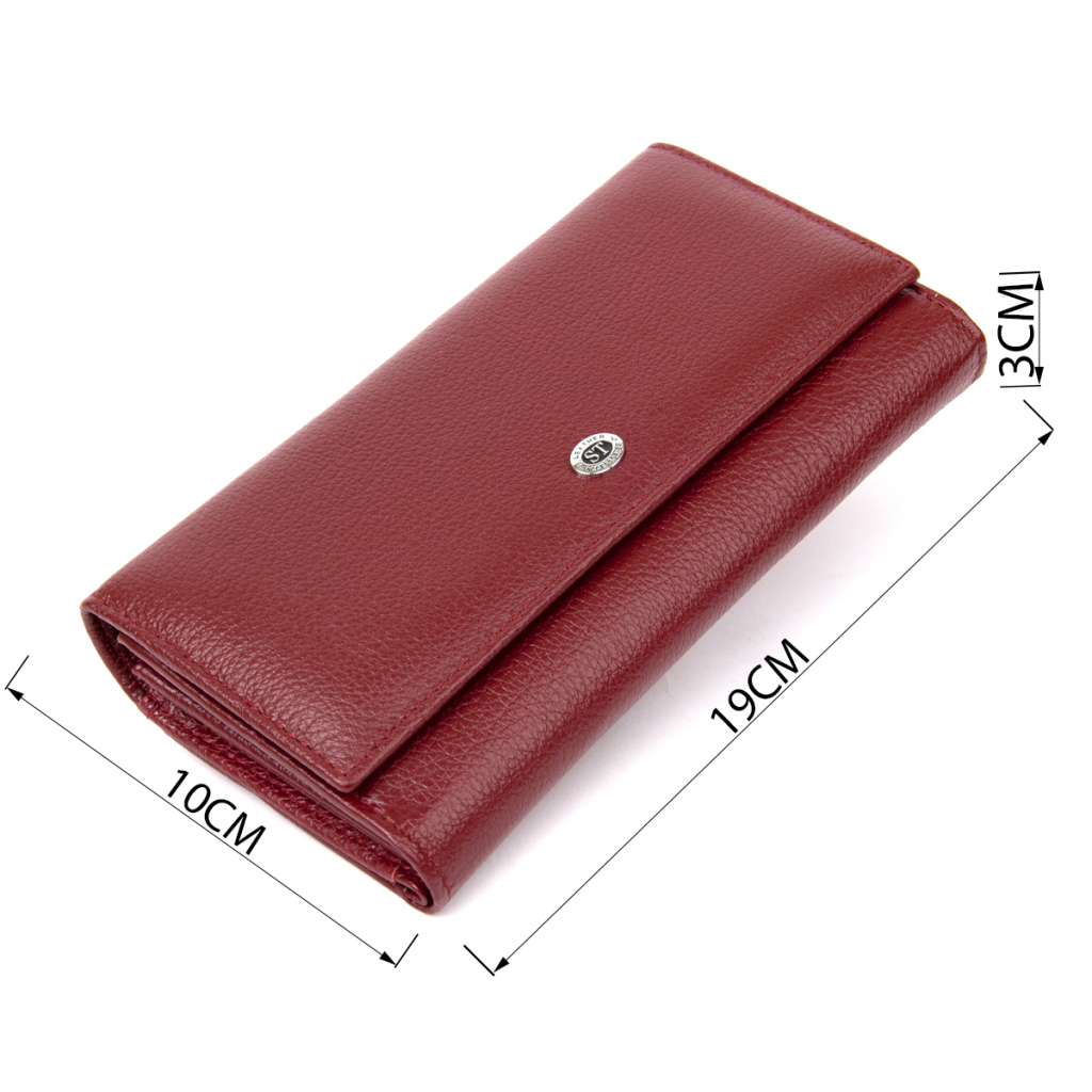 Гаманець ST Leather Темно-червоний (19392) - зображення 3