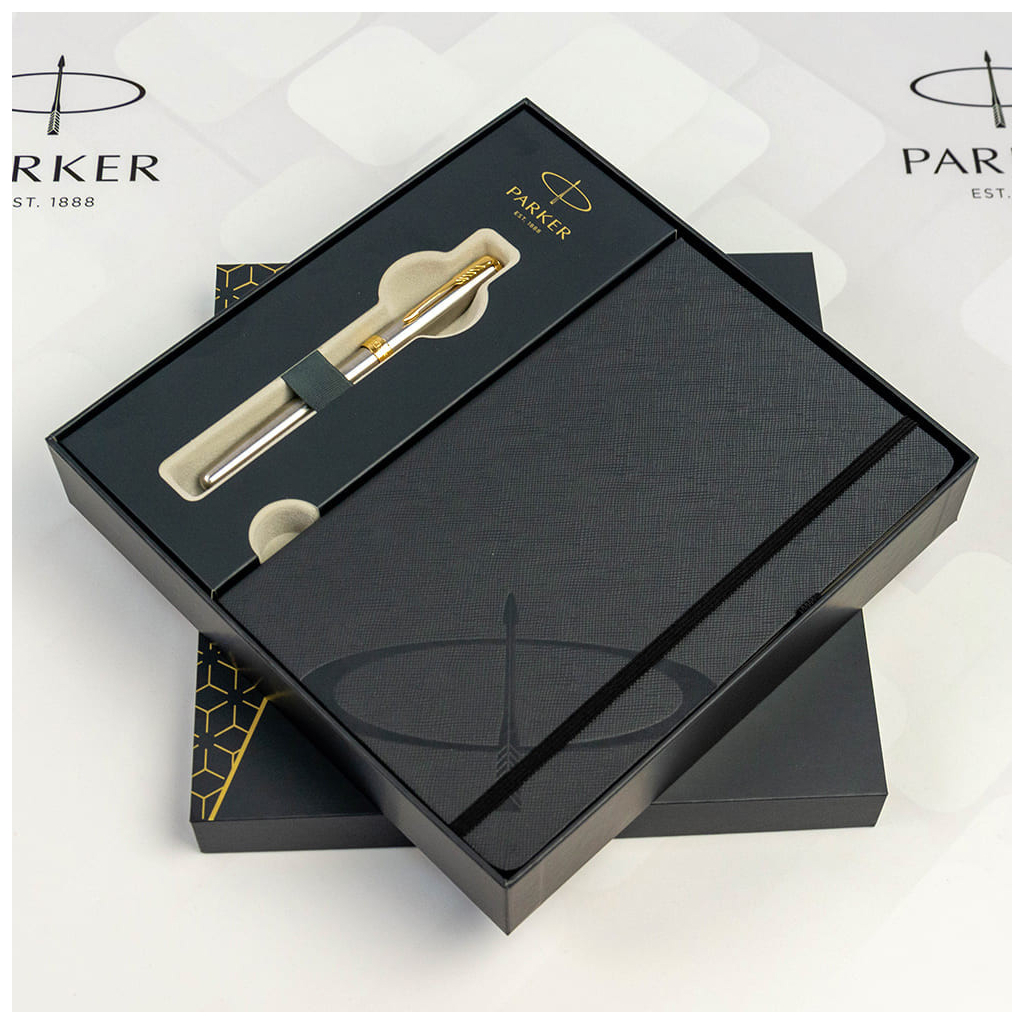 Ручка пір'яна Parker SONNET 17 Stainless Steel GT FP F + блокнот Parker + подар.упаковка GIFT24 (84 111b24) - зображення 5