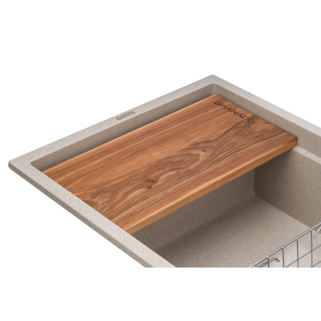 Мийка кухонна GRANADO Optimal Estella terra (+ змішувач Badalona LUX inox + дозатор Redondo inox + кошик+дошка) (ksg0203) - зображення 5