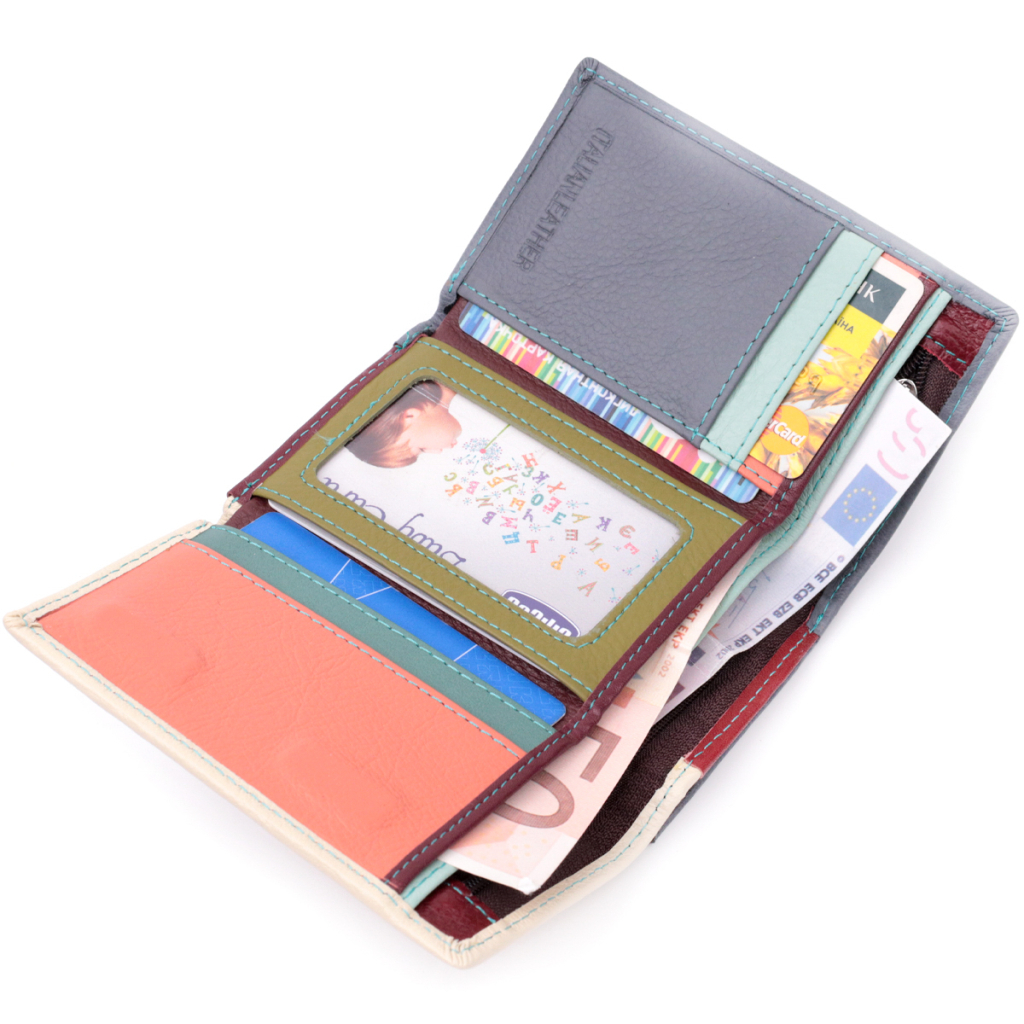 Гаманець ST Leather З натуральної шкіри Різнобарвний (19461) - зображення 6