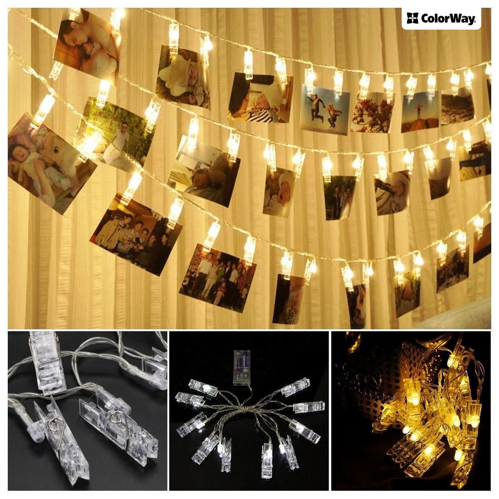 Гірлянда ColorWay Світлодіодна з прищіпками для фото 40 LED / 4.2м USB (CW-LCP-40L42BU) - зображення 2