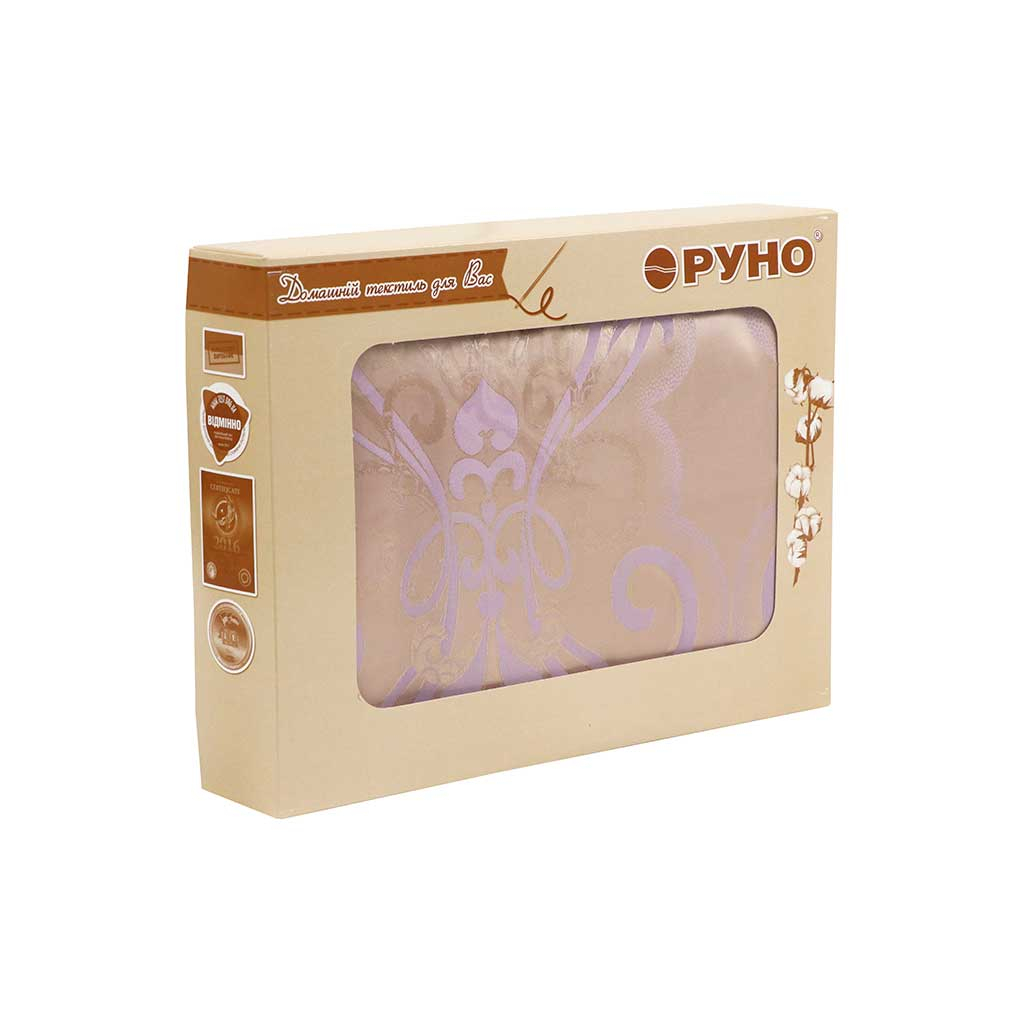 Постільна білизна Руно Beige сатин набивна полуторна (677.137АЖ_Бежевий) - зображення 5