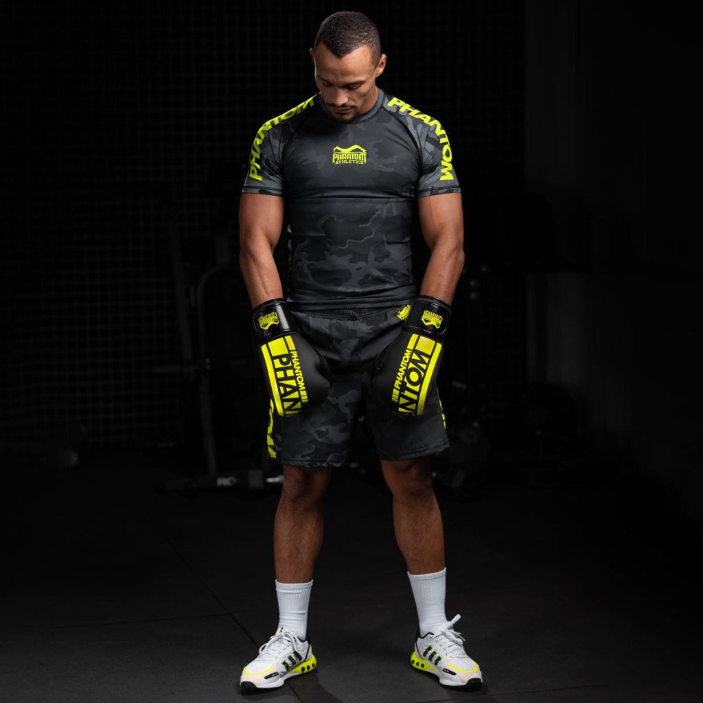 Боксерські рукавички Phantom APEX Elastic Neon Black/Yellow 14oz (PHBG2300-14) - зображення 8