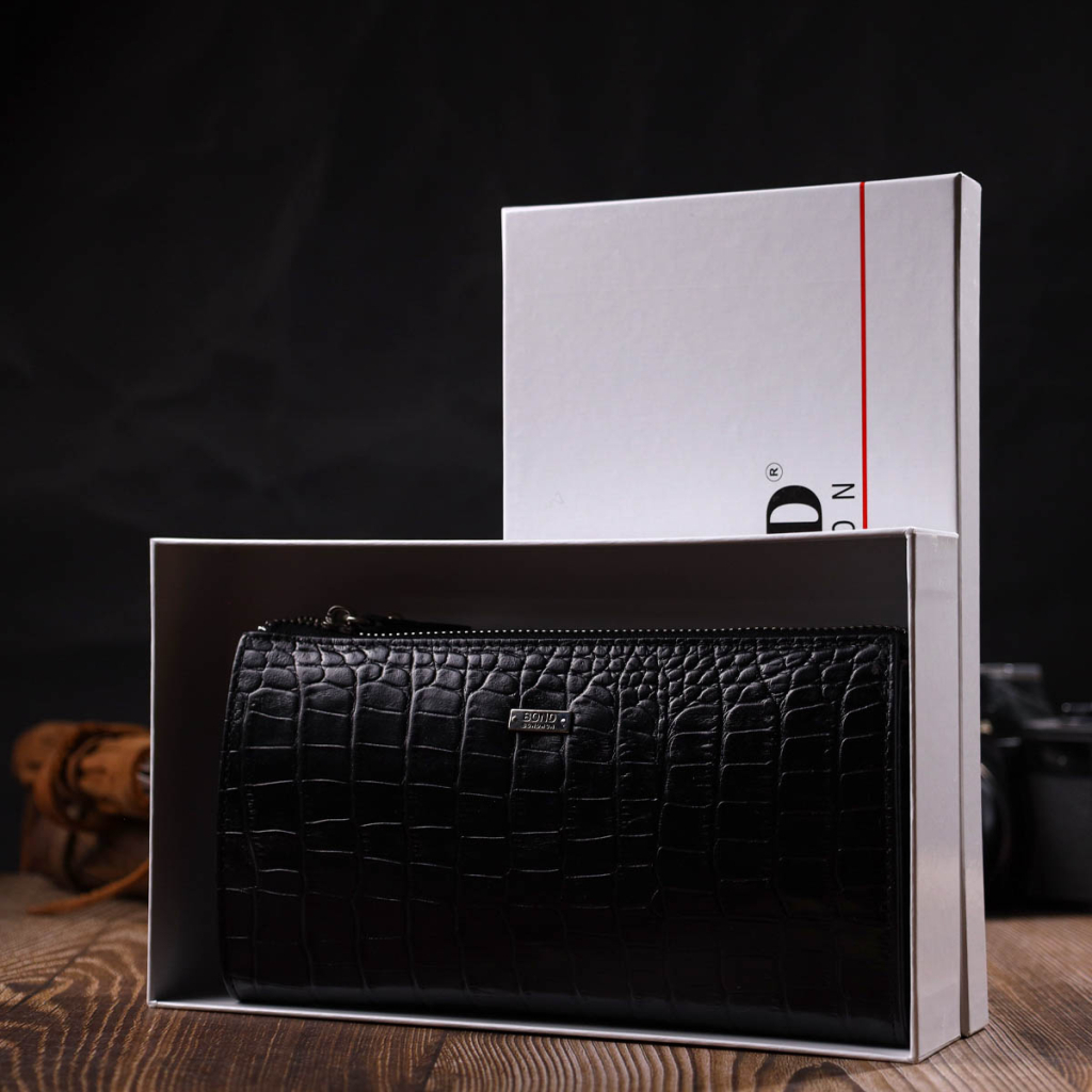 Гаманець Bond Accessories З натуральної шкіри Чорна (22049) - зображення 10