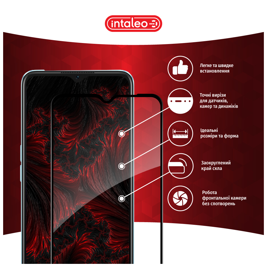 Скло захисне Intaleo Full Glue Oppo A57S Black (1283126576737) - зображення 3