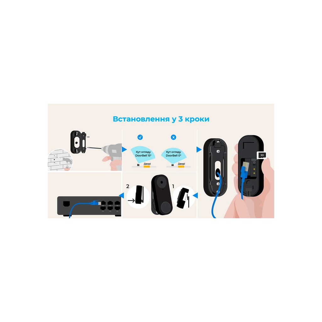 Дверний дзвінок Reolink Video Doorbell WiFi (D340W) - picture 10