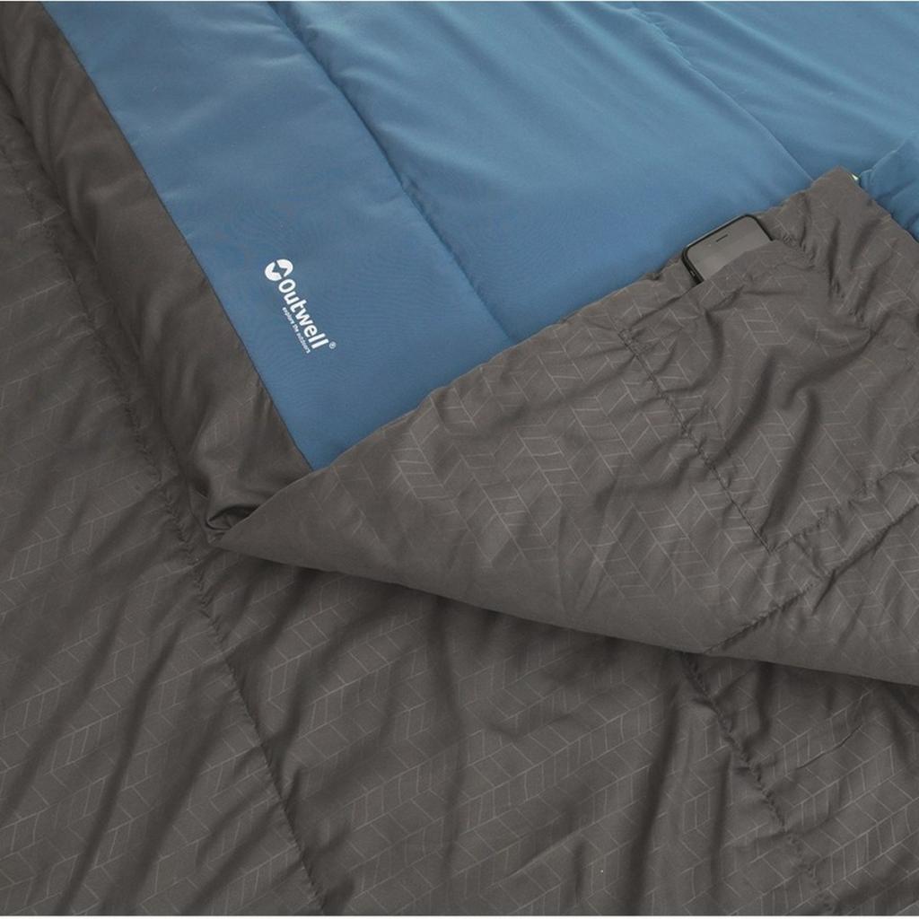 Спальний мішок Outwell Celebration Lux Double/+2°C Blue (Left) (928365) - зображення 4