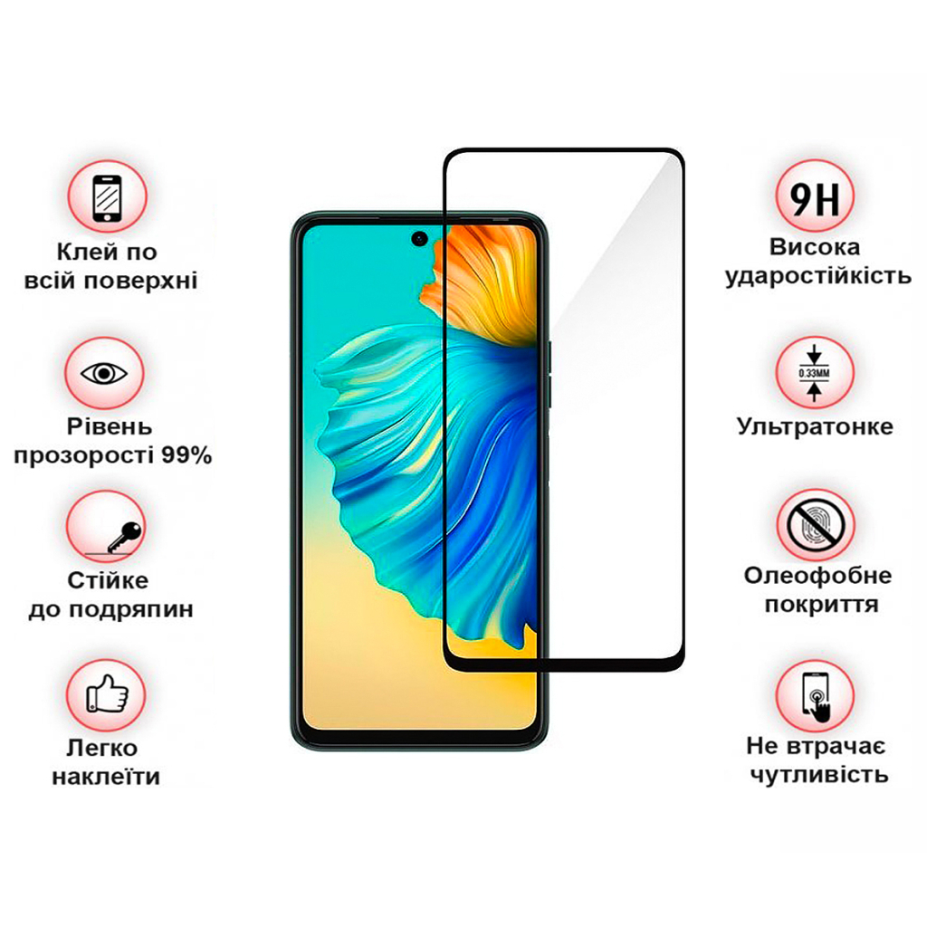 Скло захисне BeCover Blackview A90 Black (708157) - зображення 3