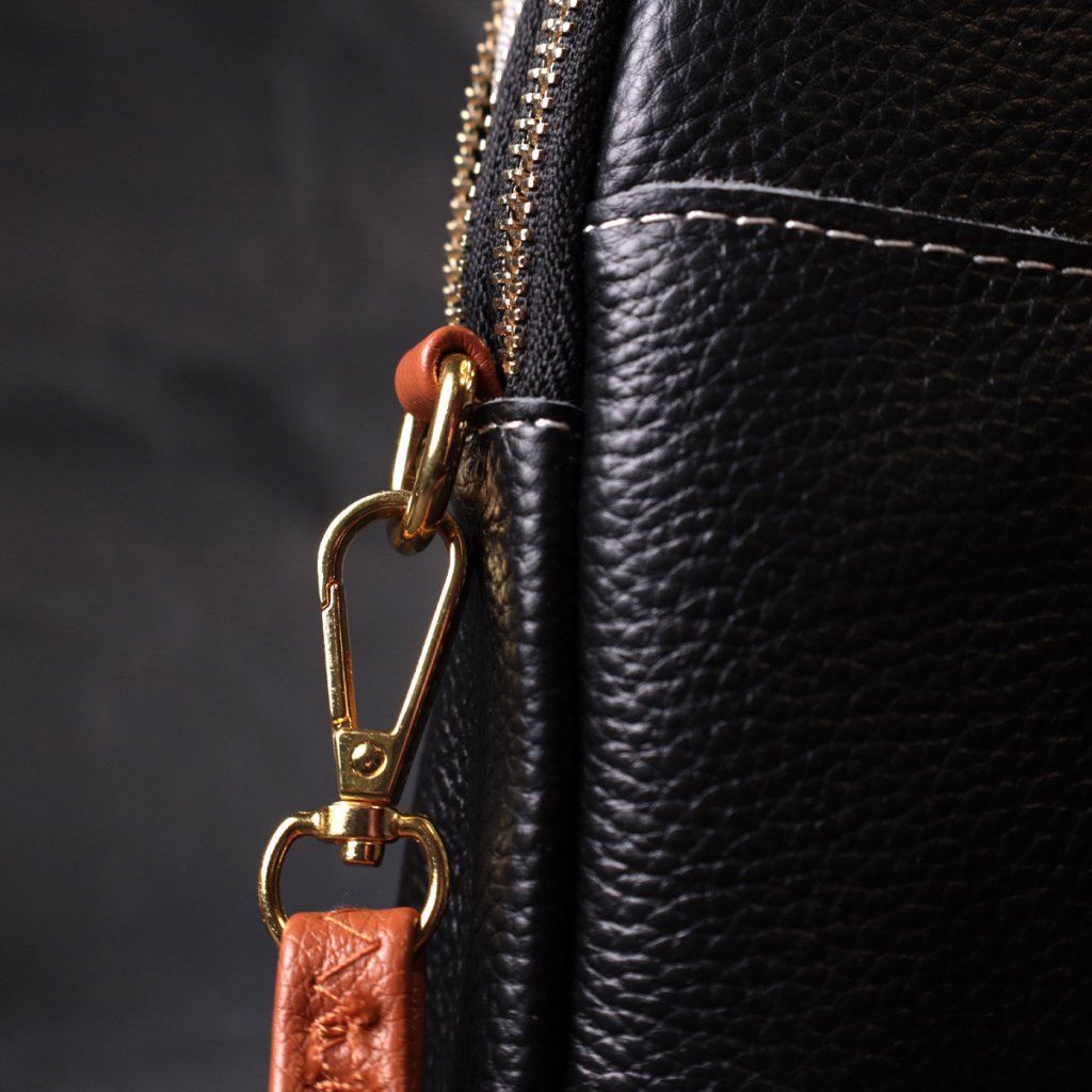 Сумка Vintage З натуральної шкіри Чорна (22269) - зображення 10