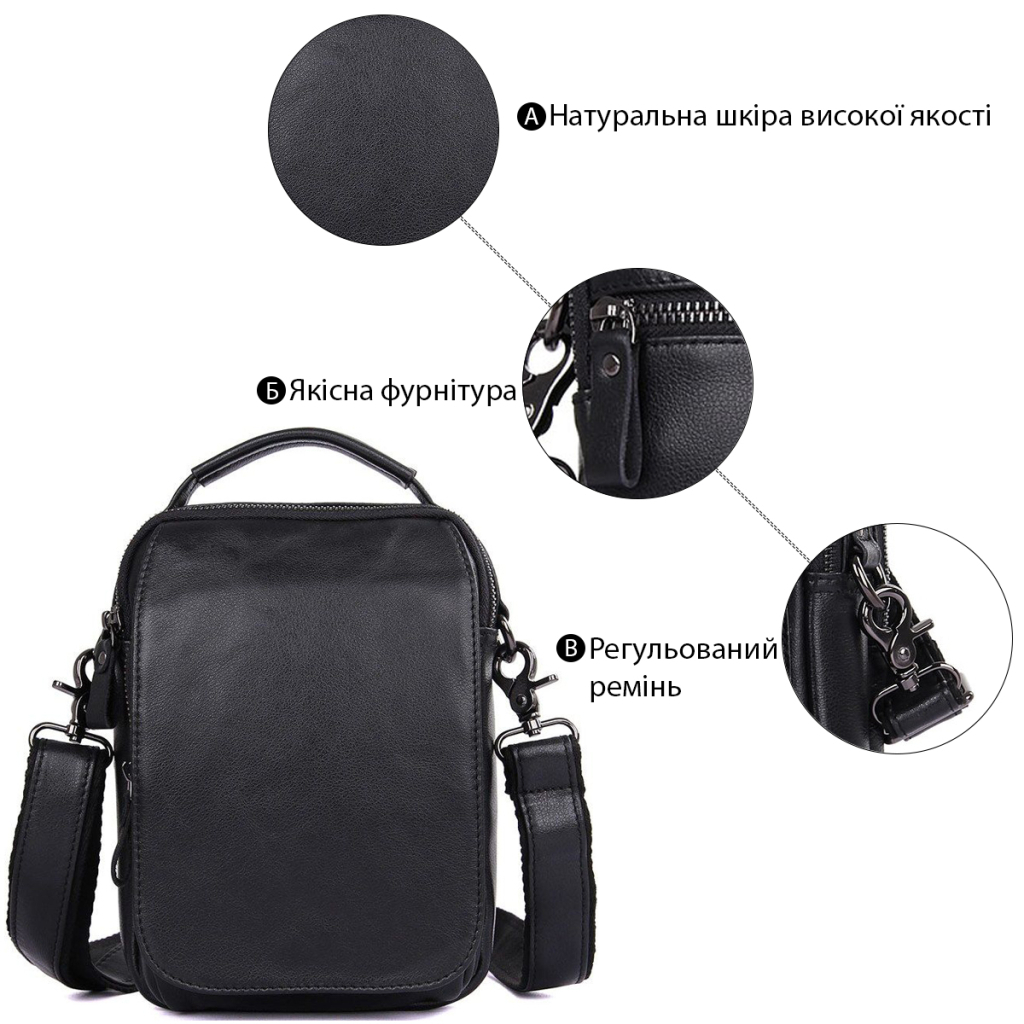 Сумка Vintage Чорна (14451) - зображення 4