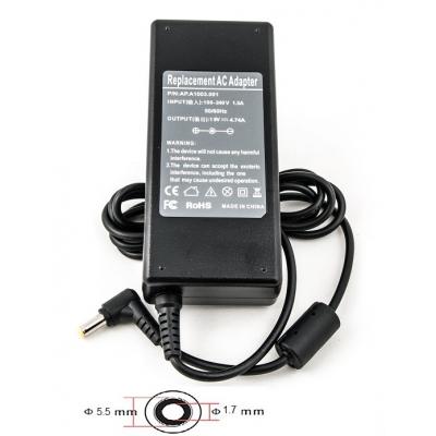 Блок живлення до ноутбуку PowerPlant ACER 220V, 19V 90W 4.74A (5.5*1.7) (AC90F5517) - зображення 1