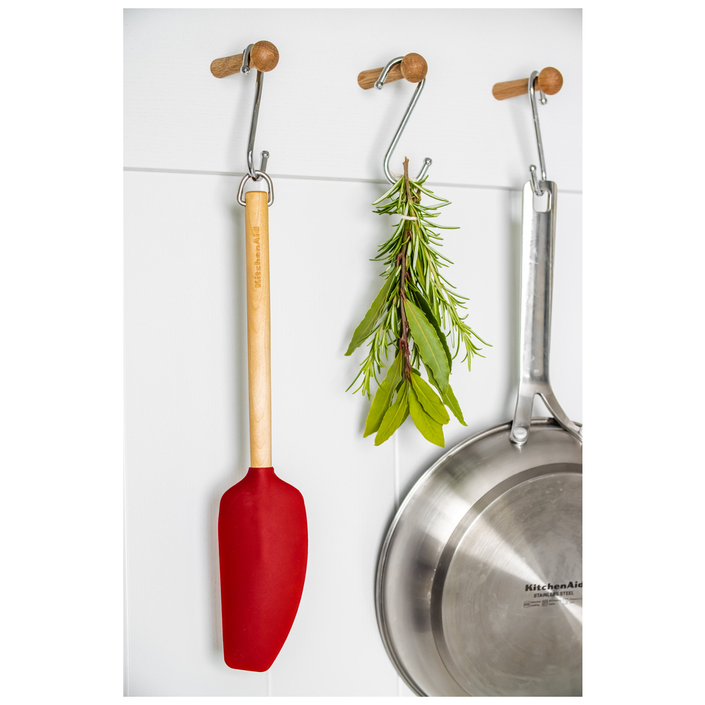 Лопатка кухонна KitchenAid Coreline для тіста, 35,3 см, береза, червоний (KQR732OHERE) - зображення 6