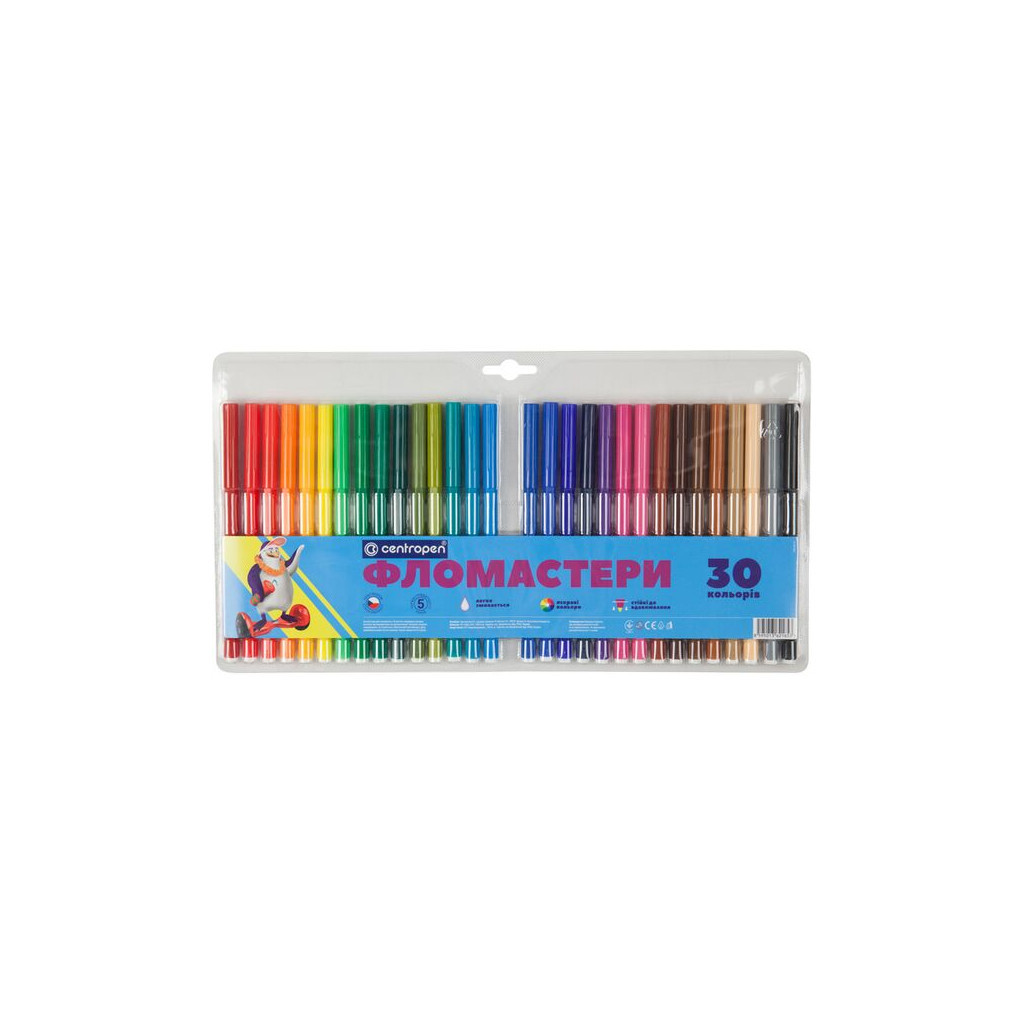 Фломастери Centropen 7790/30 Washable, 30 colors (7790/30 ТП) - зображення 1