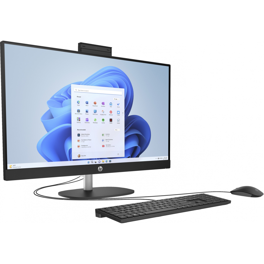 Комп'ютер HP 27-cr0040ua AiO / Ryzen5 7520U, 16, 512, WiFi, Cam, K&M (A1QY2EA) - зображення 2