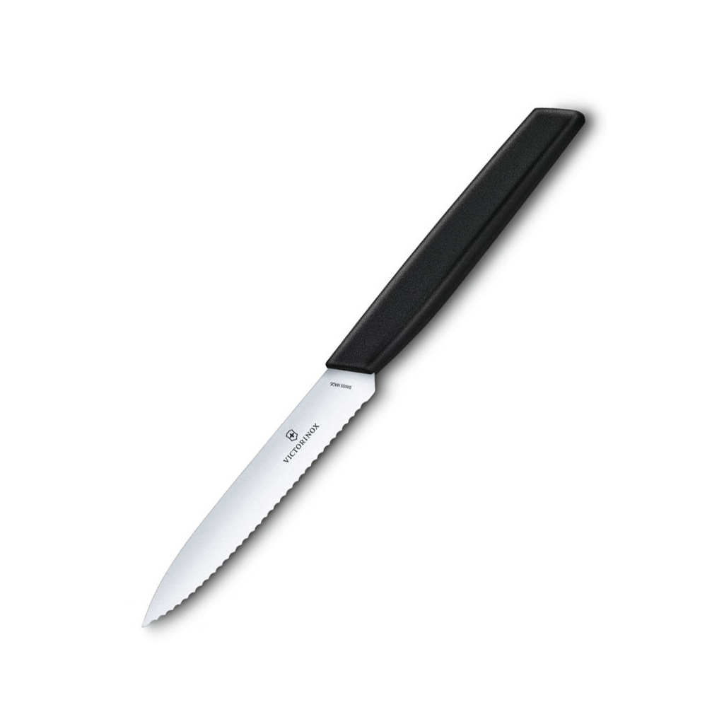 Кухонний ніж Victorinox Swiss Modern Paring Serrate 10см Black (6.9003.10W) - зображення 3