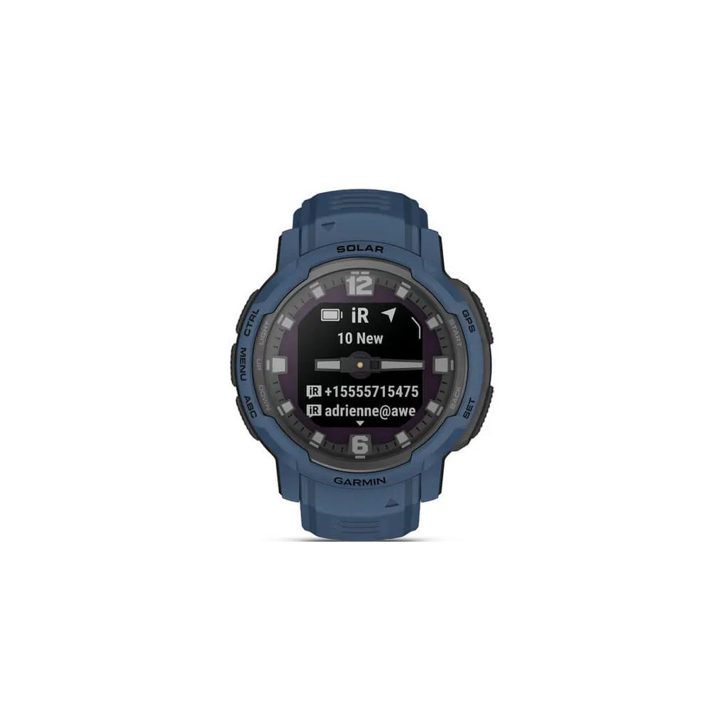 Смарт-годинник Garmin Instinct Crossover Solar, Tidal Blue, GPS (010-02730-02) - зображення 11