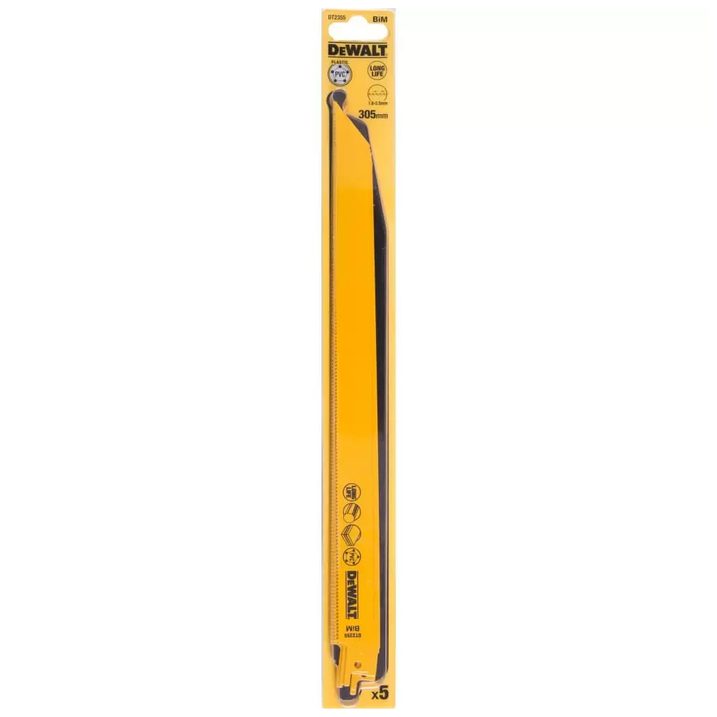 Полотно DeWALT для шабельних пилок, біметалічний, 305 мм, 10-14 TPI, 5 шт (DT2355) - изображение 2
