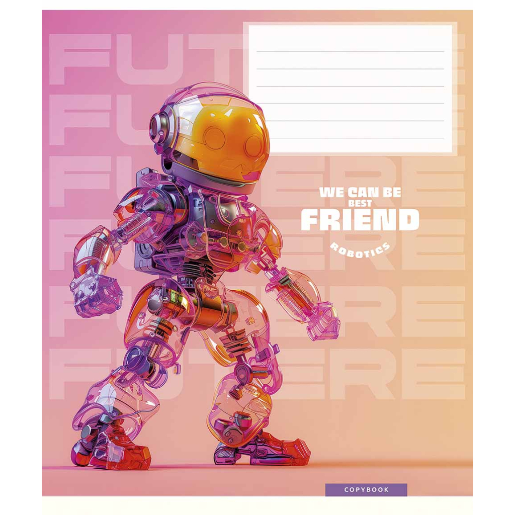 Зошит Школярик We can be best friend 12 аркушів коса лінія (012-3461C) - зображення 4