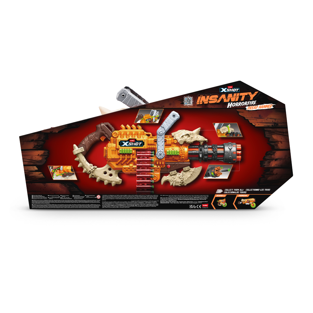 Іграшкова зброя Zuru Бластер X-Shot Insanity horrorfire Dread Hammer (36733) - зображення 9