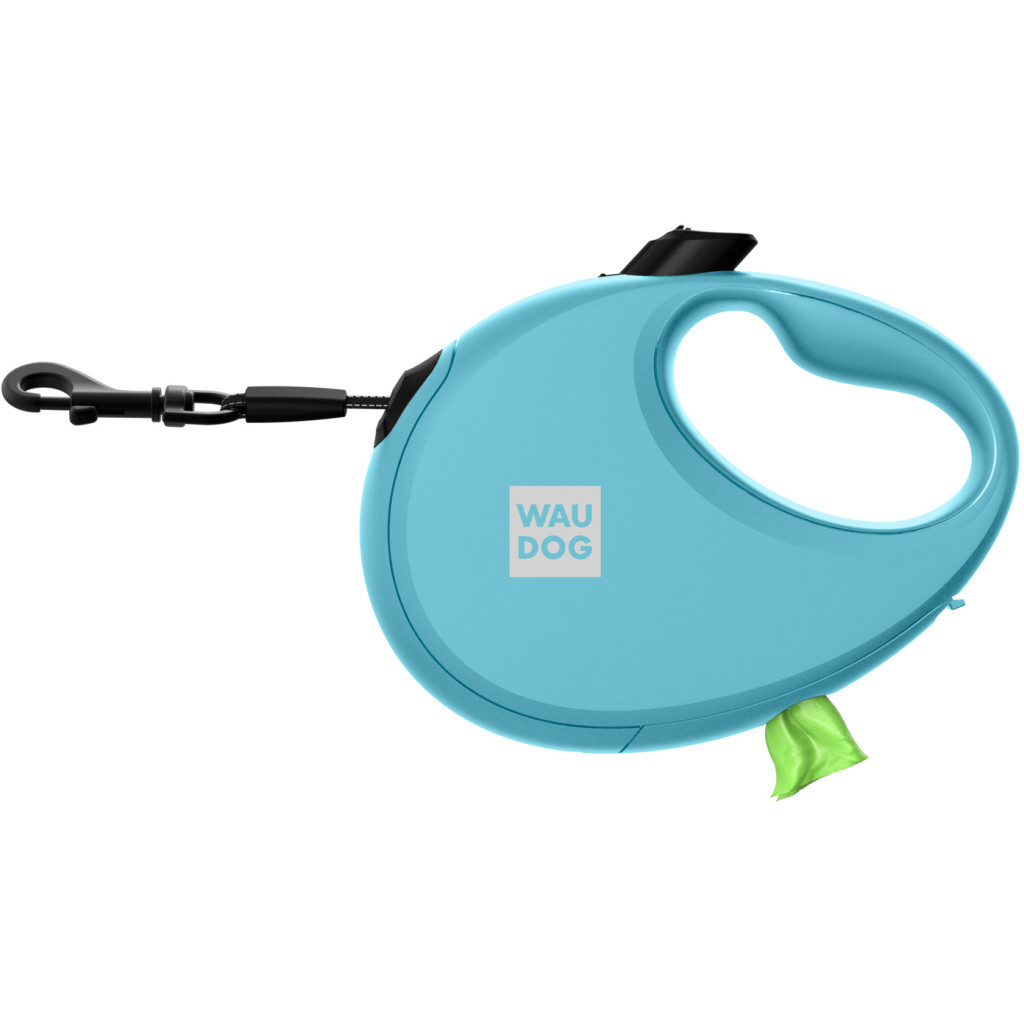Повідець для собак WAUDOG R-leash з контейнером для пакетів L до 40 кг 5 м блакитний (26292) - зображення 3