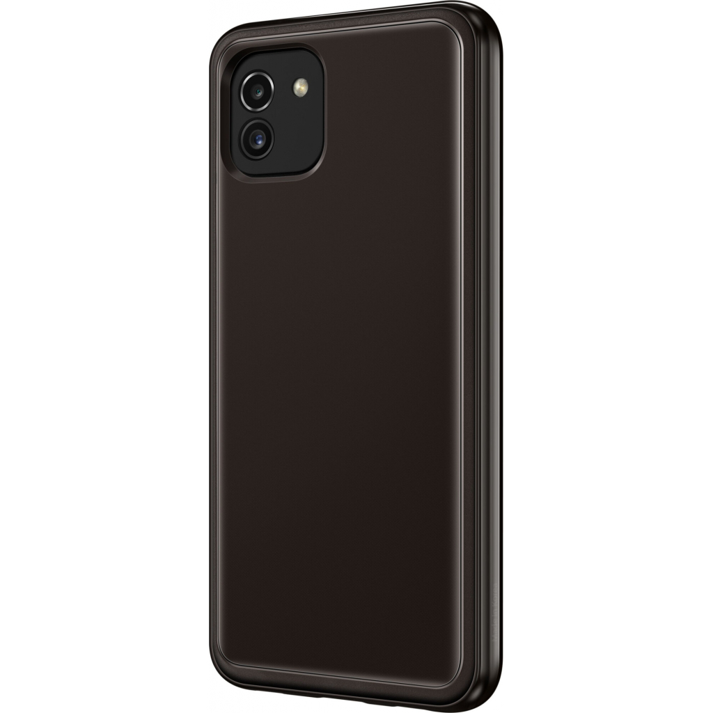 Чохол до мобільного телефона Samsung A03 Soft Clear Cover Black (EF-QA035TBEGRU) - зображення 3