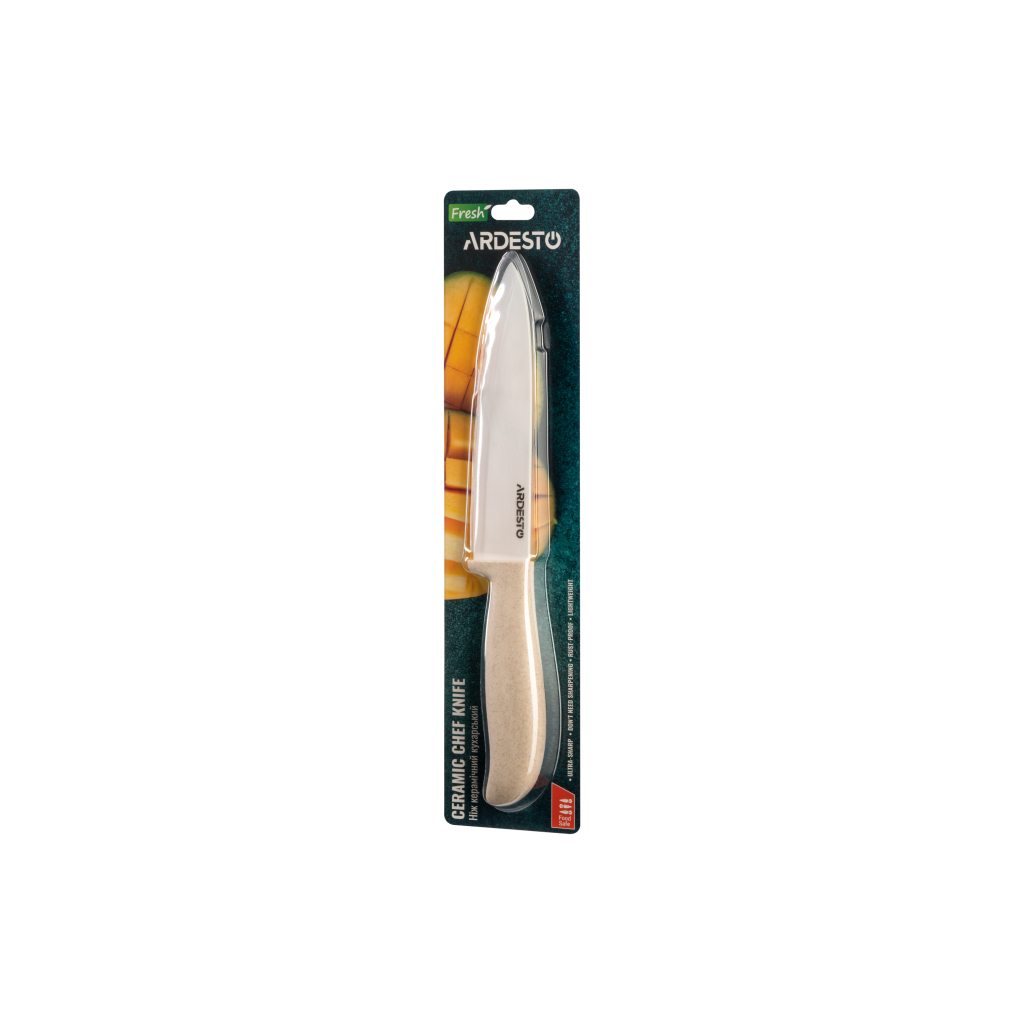 Кухонний ніж Ardesto Fresh 27.5 см Beige (AR2127CS) - зображення 4