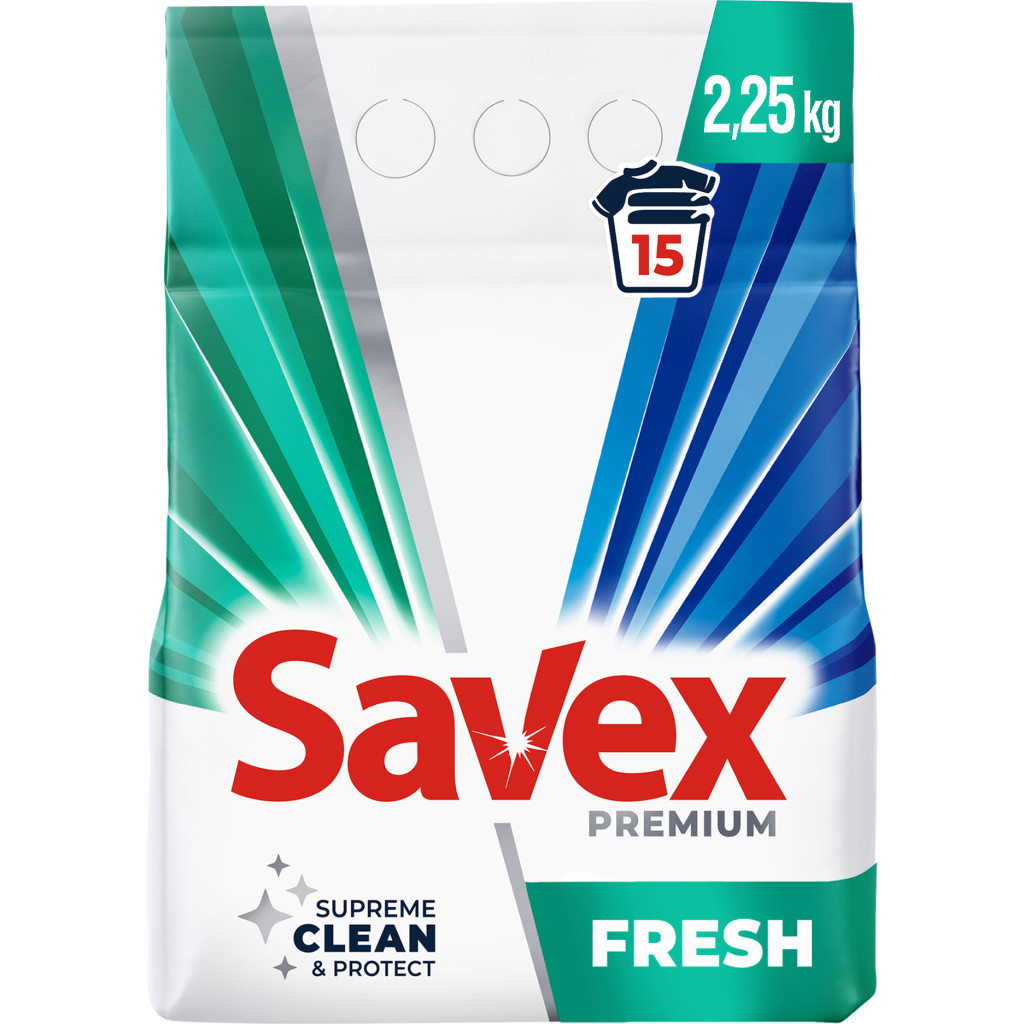 Пральний порошок Savex Premium Fresh 2.25 кг (3800024047909) - зображення 1