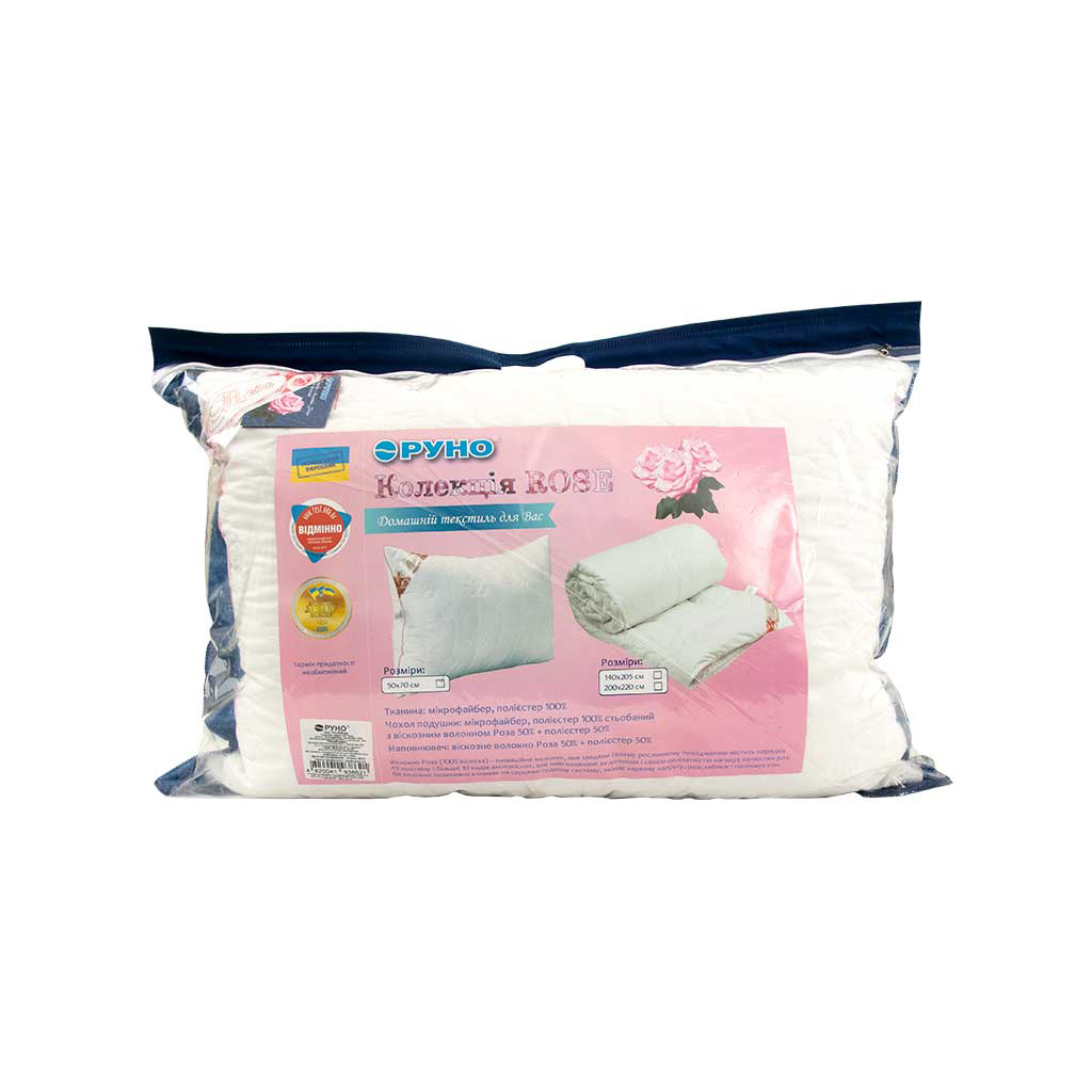 Подушка Руно Rose з волокном рози біла 50х70 см (310.52Rose) - зображення 5