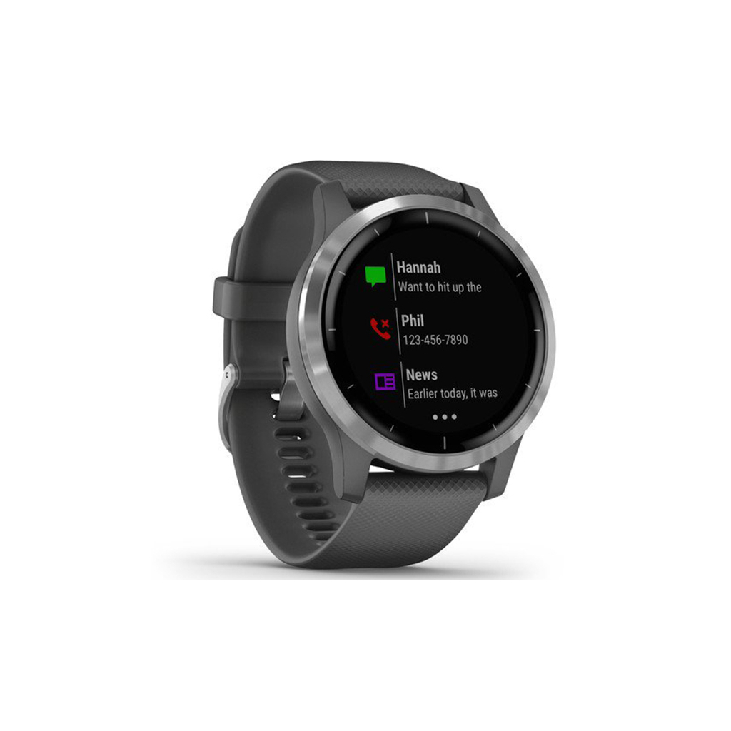 Смарт-годинник Garmin vivoactive 4, Shadow Grey with Silver Hardware, GPS navy (010-02174-03) - зображення 3