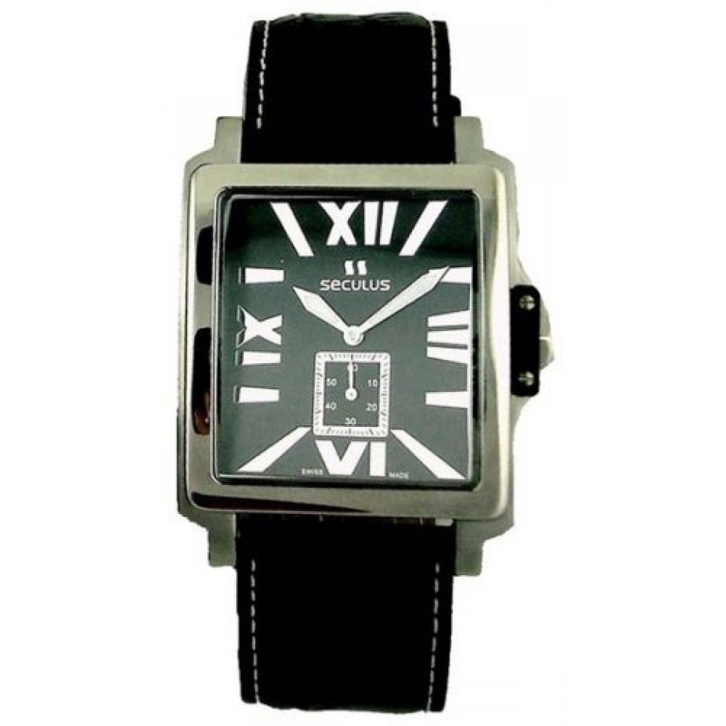 Наручний годинник Seculus 4492.1.1069 black-n, ss, black leather - зображення 1