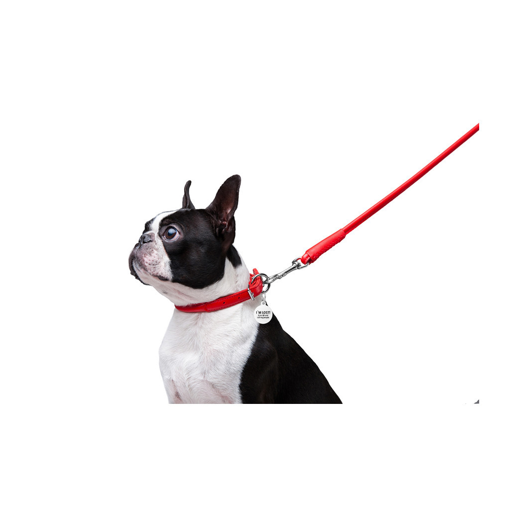 Повідець для собак WAUDOG Glamour круглий XS d 8 мм Д 122 см червоний (33773) - зображення 6