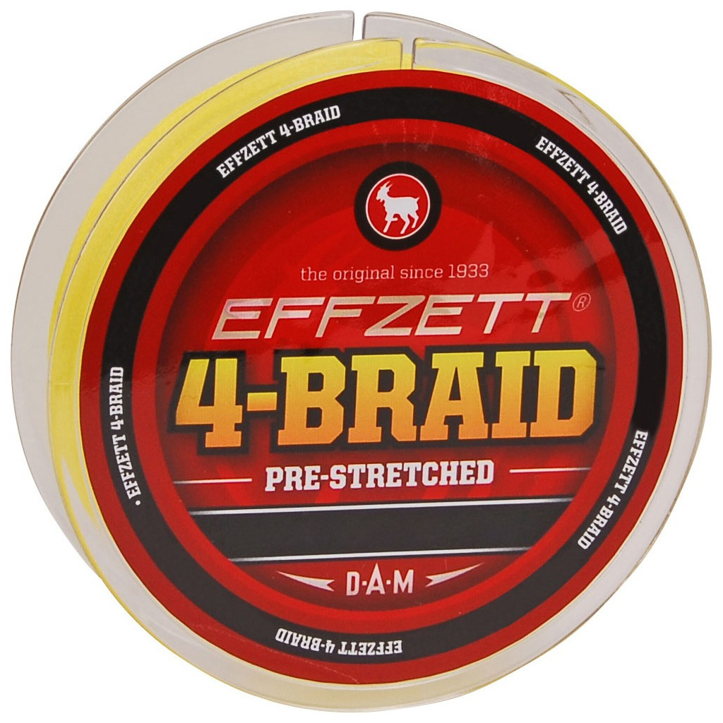 Шнур DAM Effzett 4-BRAID 125м 0,10мм 4,5кг (yellow) (3796010) - зображення 1