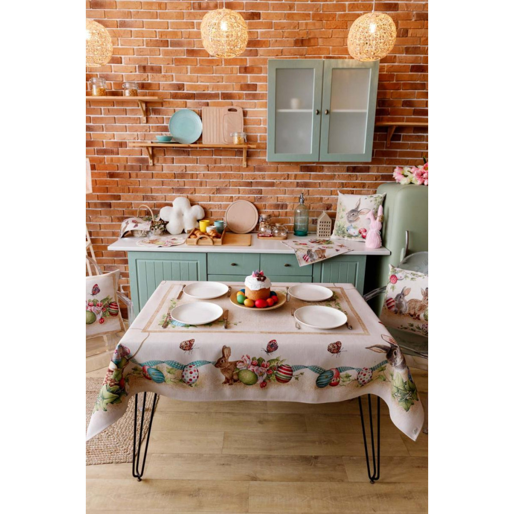 Скатертина Прованс гобеленова Великодня Веснянка 135х300 см (034125) - зображення 5