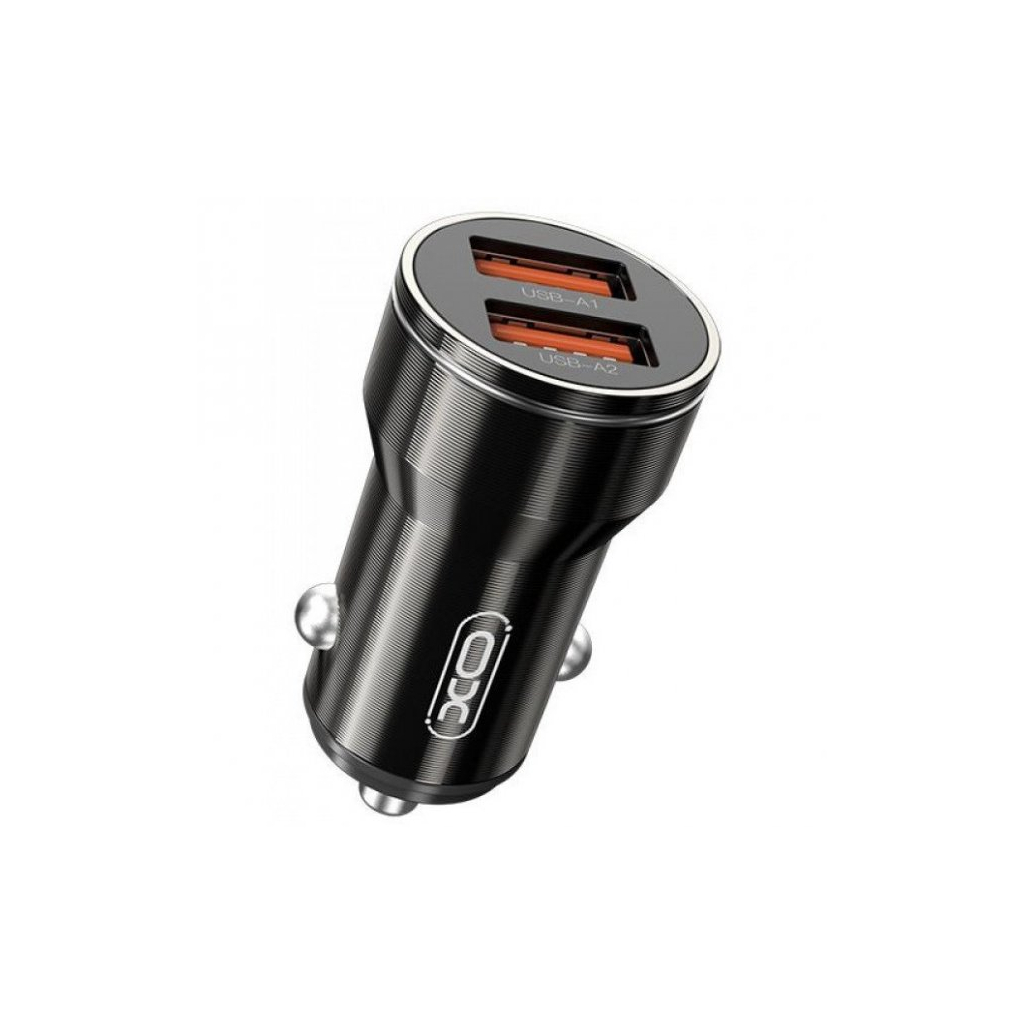 Зарядний пристрій XO CC48 Smart Metal 2USB + cable MicroUSB (XO-CC48m-BK) - зображення 2