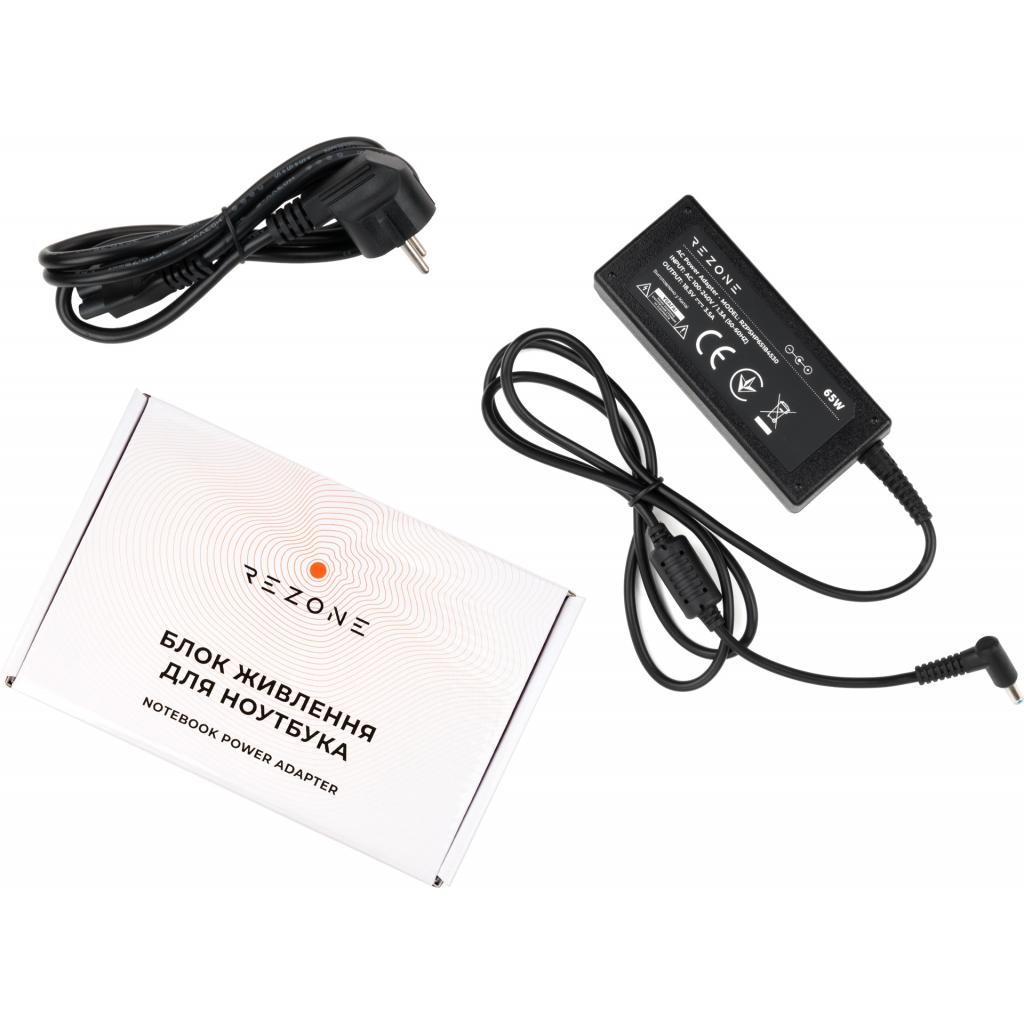 Блок живлення до ноутбуку Rezone HP 65W 18.5V 3.5А 4.5*3.0 (RZPSHP65184530) - зображення 1
