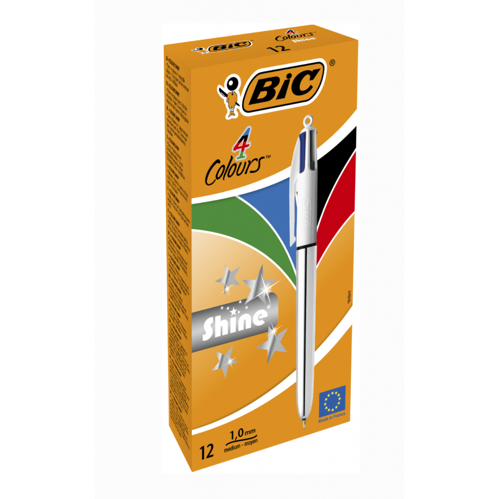 Ручка масляна Bic 4 in 1 Colours Shine Silver, срібна (bc982873) - зображення 2