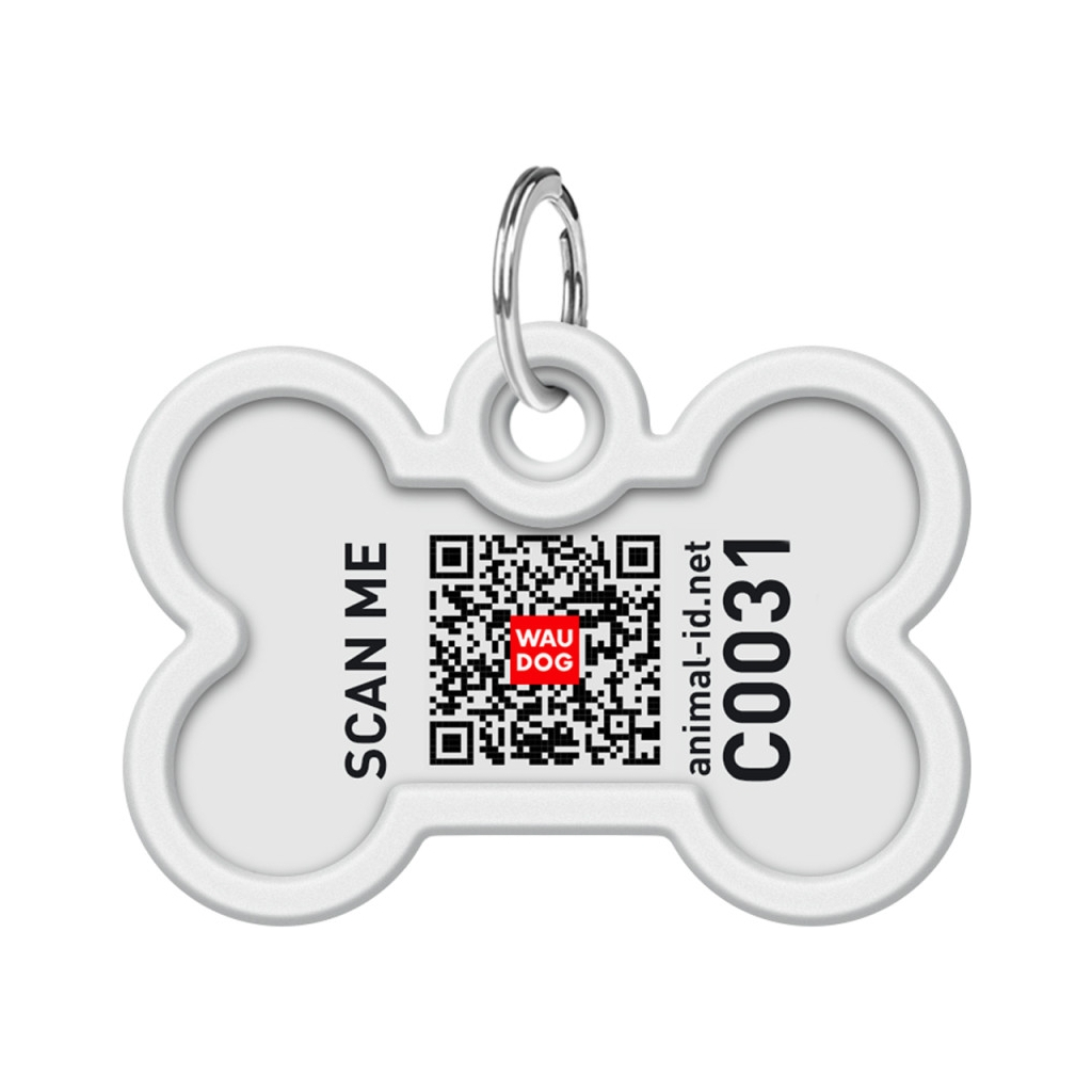 Адресник для тварин WAUDOG Smart ID з QR паспортом "Місяць", кістка 40х28 мм (231-4030) - изображение 3
