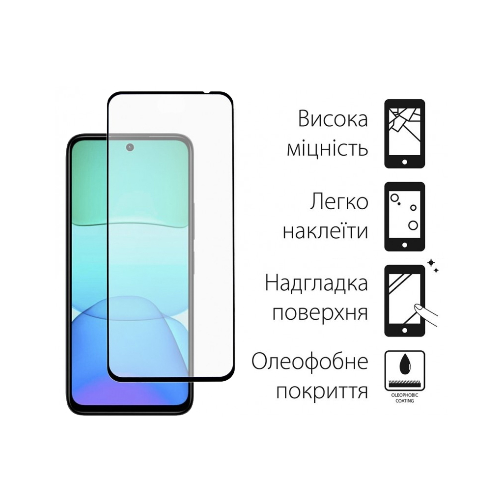 Скло захисне Dengos Full Glue Xiaomi Redmi 13 4G (black) (TGFG-361) - изображение 2