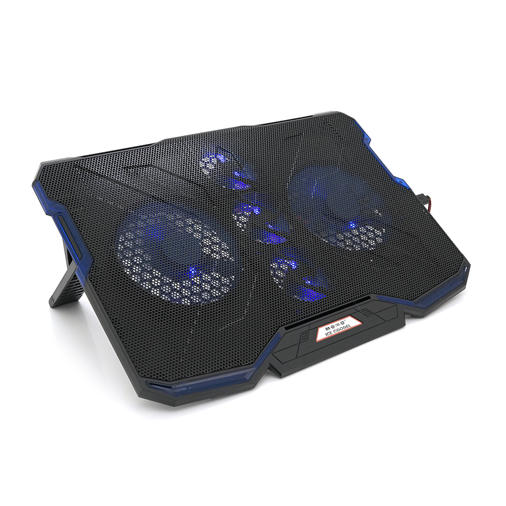 Підставка до ноутбука IceCoorel 10-15.6", 2*140mm + 3*70mm 1400 RPM, 2*USB, 410x290x26mm, Blue (A2) - зображення 1