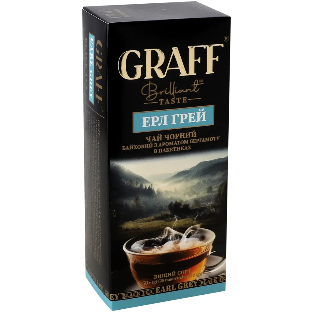 Чай Graff Earl Grey з бергамотом 25х2 г (4820279610078) - зображення 1