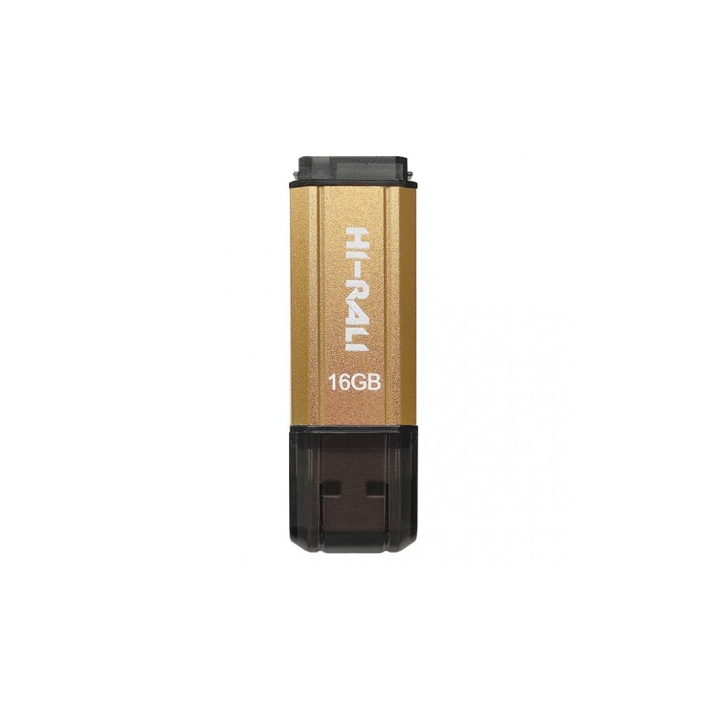 USB флеш накопичувач Hi-Rali 16GB Stark Series Gold USB 2.0 (HI-16GBSTGD) - зображення 1