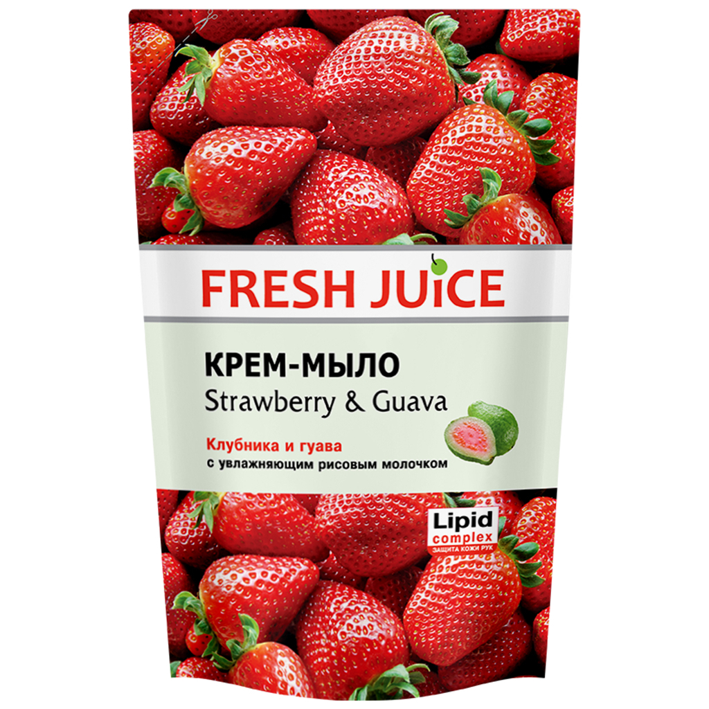 Рідке мило Fresh Juice Strawberry & Guava дой-пак 460 мл (4823015921063) - зображення 1