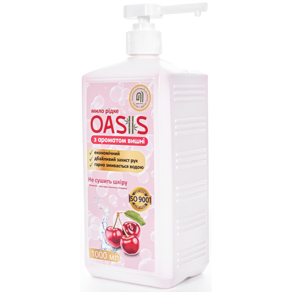 Рідке мило Nata Group Oasis З ароматом вишні 1000 мл (4823112601134) - зображення 2