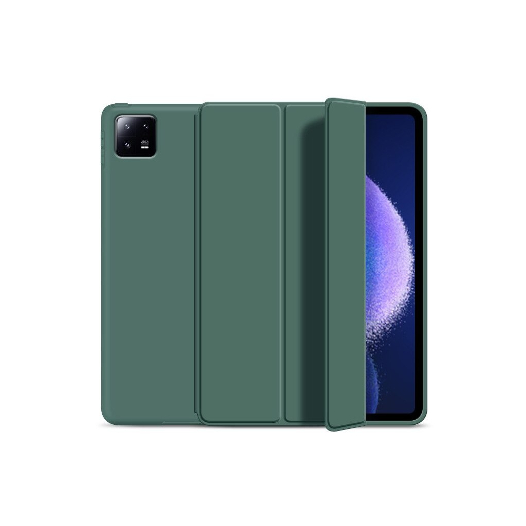 Чохол до планшета BeCover Tri Fold Soft TPU Silicone Xiaomi Mi Pad 6 / 6 Pro 11" Dark Green (709670) - зображення 2