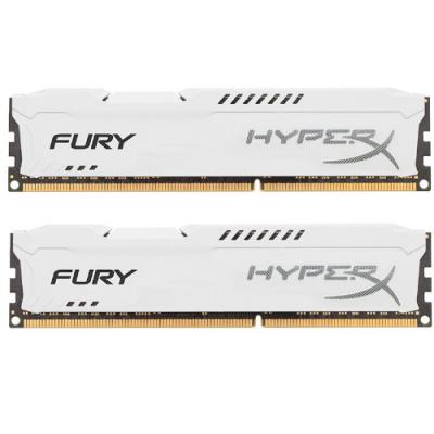 Модуль пам'яті для комп'ютера DDR3 16Gb (2x8GB) 1866 MHz HyperX Fury White Kingston Fury (ex.HyperX) (HX318C10FWK2/16) - зображення 1