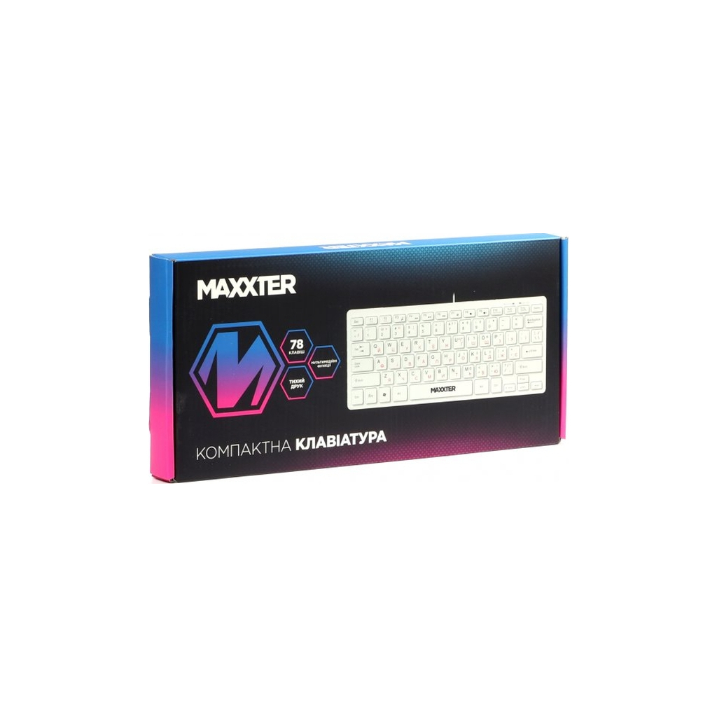 Клавіатура Maxxter KBM-C01W-UA USB UA White (KBM-C01W-UA) - зображення 5