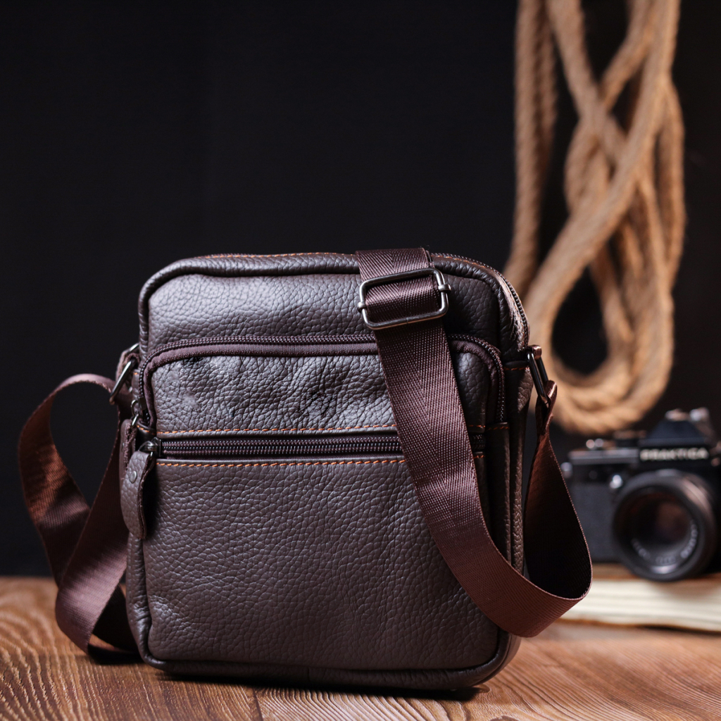 Сумка Vintage Коричнева (20687) - зображення 9