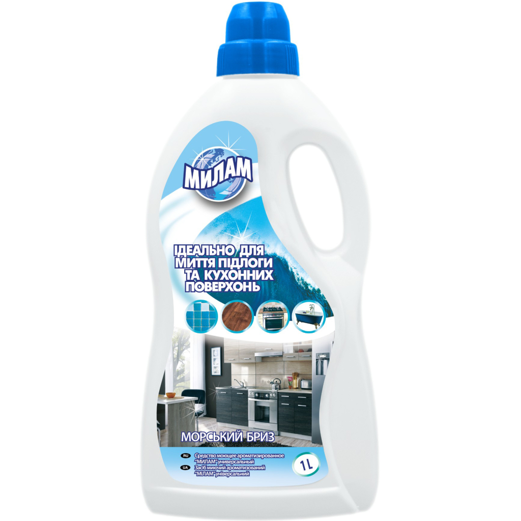 Засіб для миття підлоги Мілам Морський бриз 1 л (4820152290526) - изображение 1