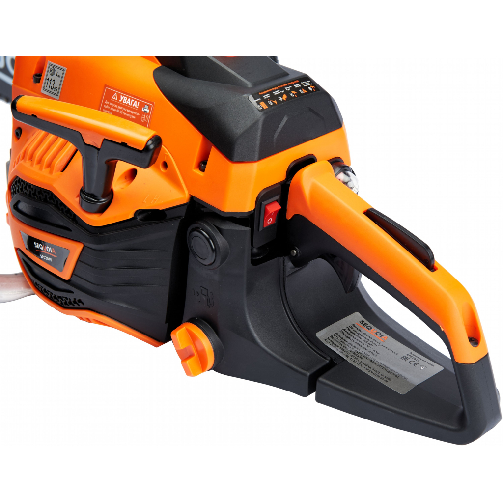 Ланцюгова пила SEQUOIA бензинова, 2.0 кВт, довжина шини 40 см, ланцюг 3/8'',1.3 мм (SPC2016) - зображення 10